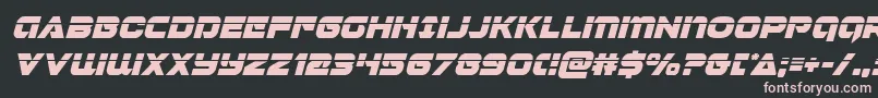 Jeebralaserital-Schriftart – Rosa Schriften auf schwarzem Hintergrund