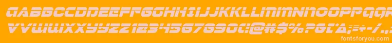 Jeebralaserital Font – Pink Fonts on Orange Background