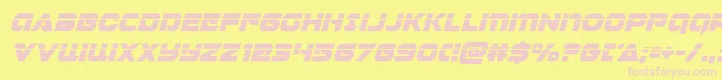 Jeebralaserital Font – Pink Fonts on Yellow Background