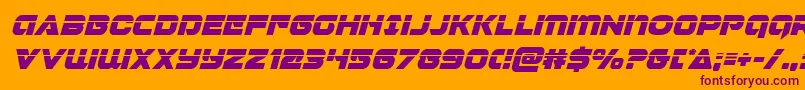 Jeebralaserital Font – Purple Fonts on Orange Background