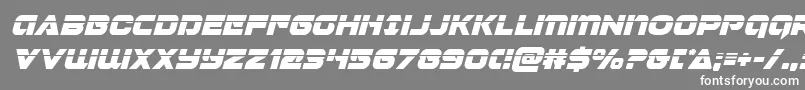 フォントJeebralaserital – 灰色の背景に白い文字