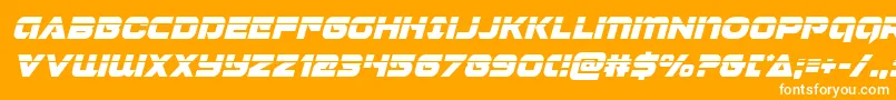 フォントJeebralaserital – オレンジの背景に白い文字