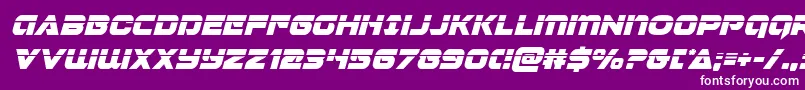 Jeebralaserital-fontti – valkoiset fontit violetilla taustalla