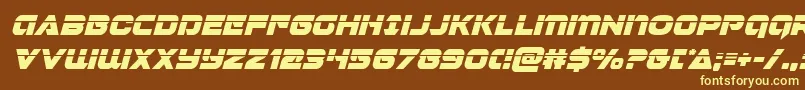 Jeebralaserital Font – Yellow Fonts on Brown Background