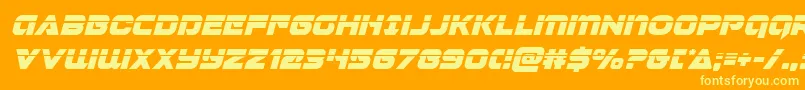 Jeebralaserital Font – Yellow Fonts on Orange Background