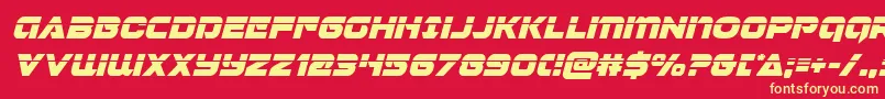 Jeebralaserital Font – Yellow Fonts on Red Background