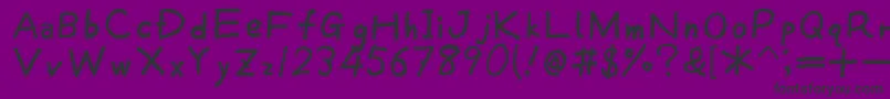 Kemushi Font – Black Fonts on Purple Background