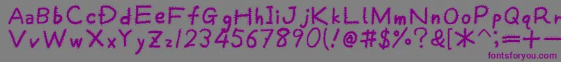 Weitere Informationen zur Kemushi-Schriftart Kemushi-Schriftart – Violette Schriften auf grauem Hintergrund