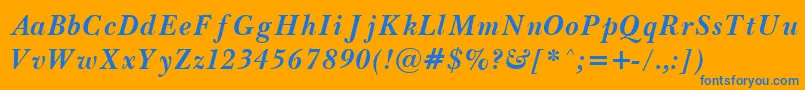 BaskrBi Font – Blue Fonts on Orange Background