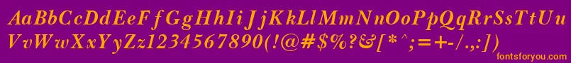 BaskrBi Font – Orange Fonts on Purple Background