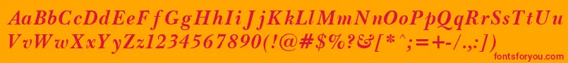 BaskrBi Font – Red Fonts on Orange Background