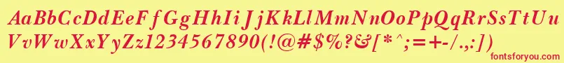 BaskrBi Font – Red Fonts on Yellow Background