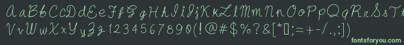 Шрифт Oysternubsscript – зелёные шрифты на чёрном фоне