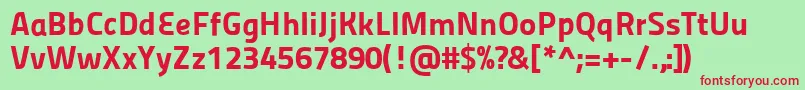 Panefresco999wtregular Font – Red Fonts on Green Background