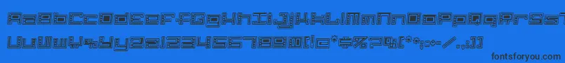 AlphaClown Font – Black Fonts on Blue Background