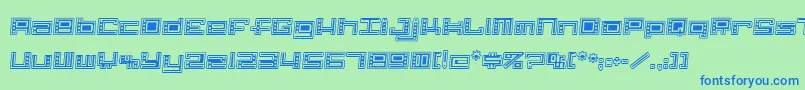 AlphaClown Font – Blue Fonts on Green Background