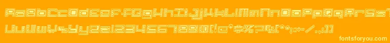 AlphaClown Font – Yellow Fonts on Orange Background