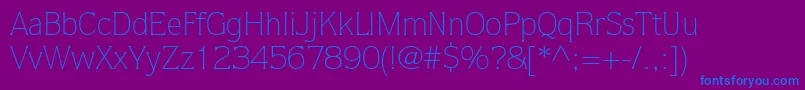 StackLightSsiLight Font – Blue Fonts on Purple Background