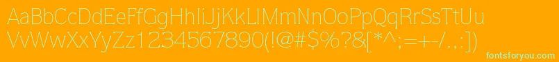 StackLightSsiLight Font – Green Fonts on Orange Background