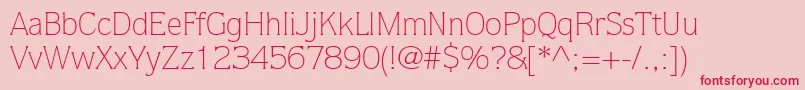 StackLightSsiLight Font – Red Fonts on Pink Background