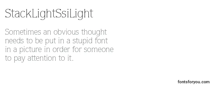 StackLightSsiLight Font