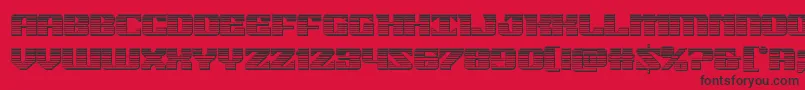 21gunsalutechrome Font – Black Fonts on Red Background