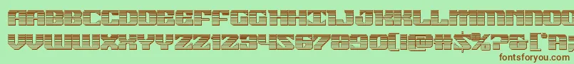 21gunsalutechrome Font – Brown Fonts on Green Background