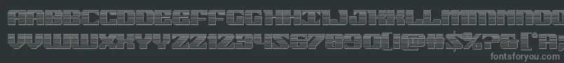 21gunsalutechrome Font – Gray Fonts on Black Background