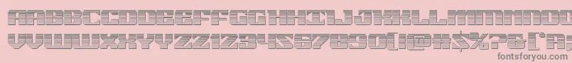 21gunsalutechrome Font – Gray Fonts on Pink Background