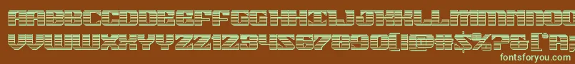 21gunsalutechrome Font – Green Fonts on Brown Background