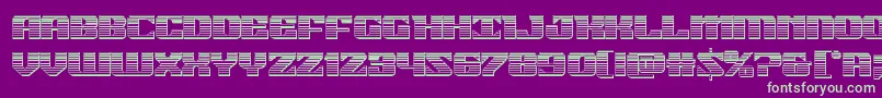 21gunsalutechrome Font – Green Fonts on Purple Background