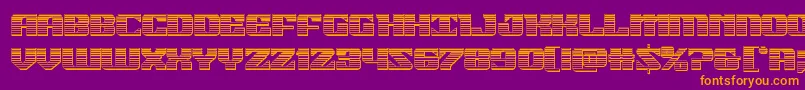 21gunsalutechrome Font – Orange Fonts on Purple Background