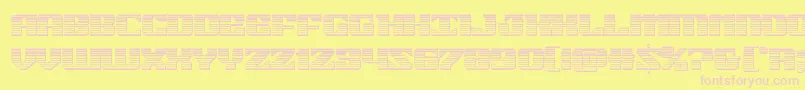 21gunsalutechrome Font – Pink Fonts on Yellow Background