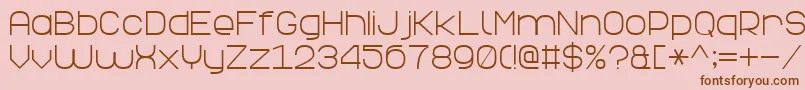 ElegantLine7 Font – Brown Fonts on Pink Background