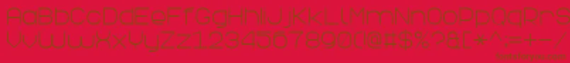 ElegantLine7 Font – Brown Fonts on Red Background