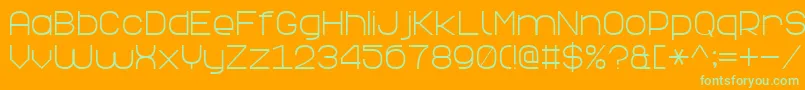 ElegantLine7 Font – Green Fonts on Orange Background