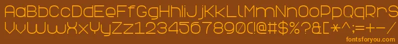 ElegantLine7 Font – Orange Fonts on Brown Background