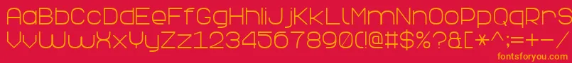 ElegantLine7 Font – Orange Fonts on Red Background