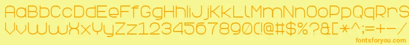 ElegantLine7 Font – Orange Fonts on Yellow Background