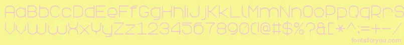 フォントElegantLine7 – ピンクのフォント、黄色の背景