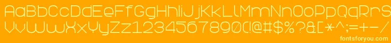 ElegantLine7 Font – Yellow Fonts on Orange Background