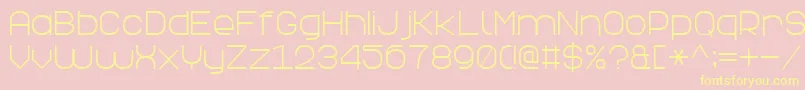 ElegantLine7 Font – Yellow Fonts on Pink Background