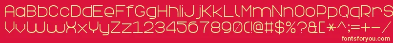 ElegantLine7 Font – Yellow Fonts on Red Background