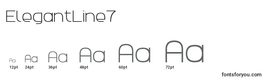 ElegantLine7 Font Sizes