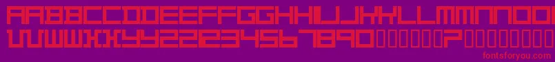 Шрифт Theovd – красные шрифты на фиолетовом фоне