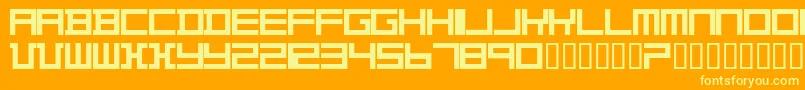 Theovd Font – Yellow Fonts on Orange Background