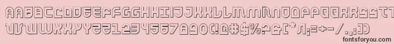 Trektrooper3D Font – Black Fonts on Pink Background