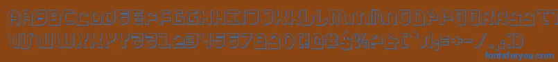 Trektrooper3D Font – Blue Fonts on Brown Background