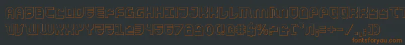 Trektrooper3D Font – Brown Fonts on Black Background