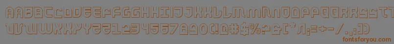 Czcionka Trektrooper3D – brązowe czcionki na szarym tle